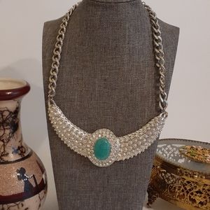 Egyptian Southwestern Silver Tone Necklace